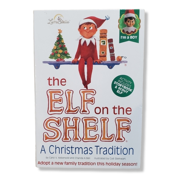 The Elf on the Shelf A Christmas Tradition Book & Blue-Eyed Boy Scout Elf - Picture 2 of 14